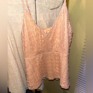 Women’s Streetwear Society Pink/ Orange Small Lace Tank Top- **NEVER WORN**